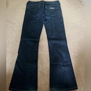 Hudson Beth Mid-Rise Baby Bootcut Jean size 28 dark blue Jean.